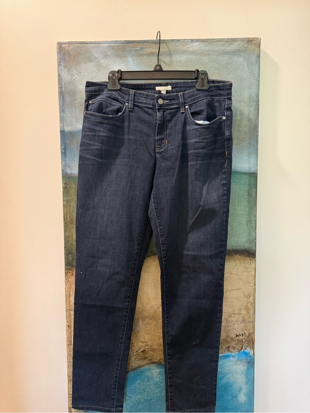 Eileen Fisher Dark Wash Women’s Straight-Leg Jeans - Navy Blue
